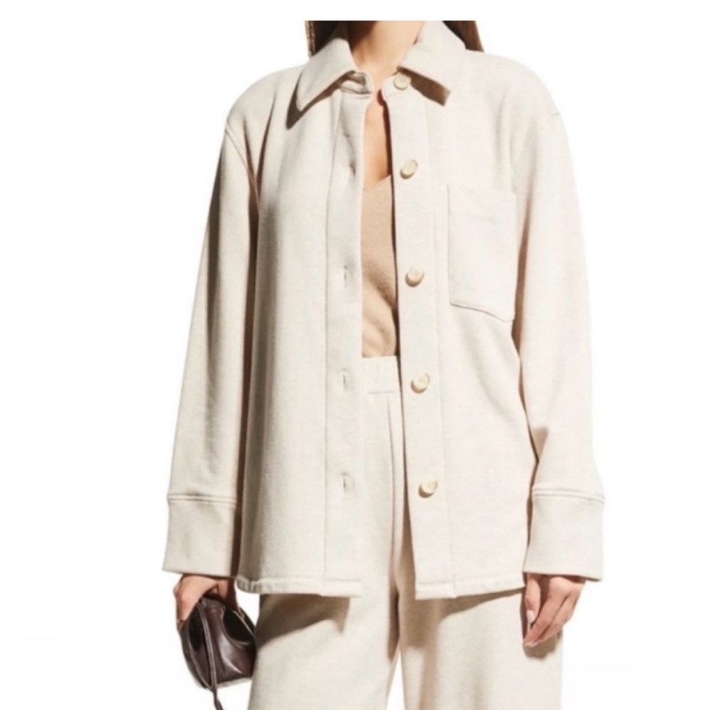 Vince Cream Oversized Shirt Jacket